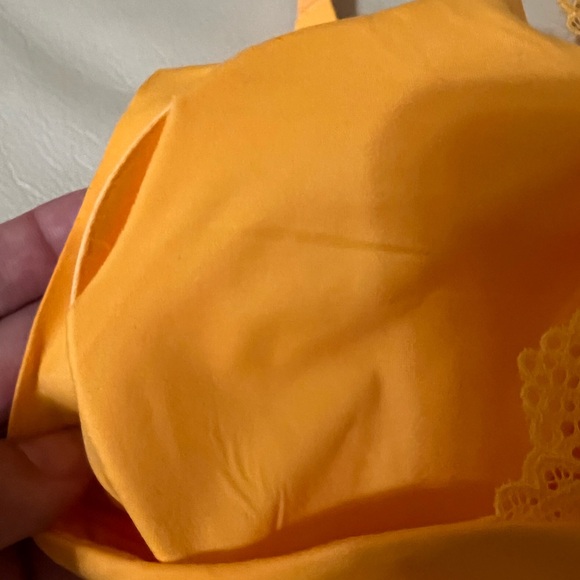 Soma Enbliss Racerback Lace Bralette in Nectarine Yellow Size Large - Picture 5 of 6
